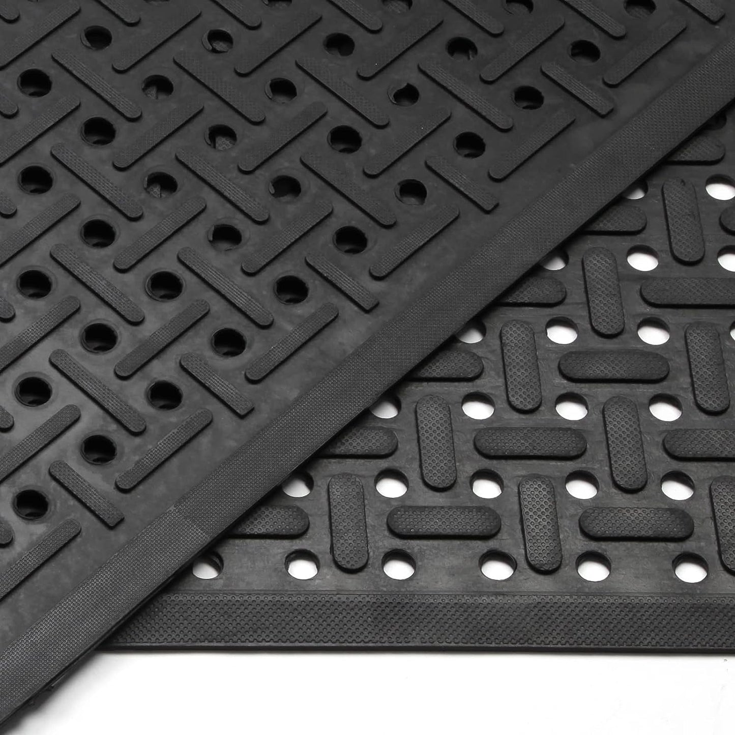 smabee New Rubber Non-Slip Waterproof Floor Mat Heavy Duty Anti-Fatigue Mats 33"x57" for Wet or Snow Deck, Restaurant Bar Kitchen Yard Boat